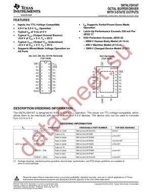 SN74LV541ATNSR datasheet  